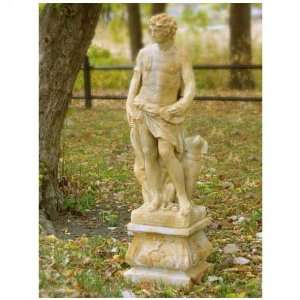  Orlandi Statuary Apollo of Hunt with Dog  Earth Tone 