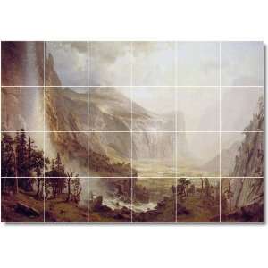 Albert Bierstadt Waterfalls Custom Tile Mural 26  48x72 using (24 