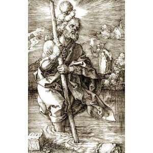  Saint Christopher Facing Right by Albrecht Durer 10.13X16 