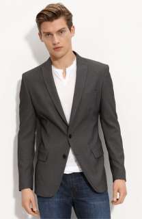 John Varvatos Star USA Textured Grey Blazer  