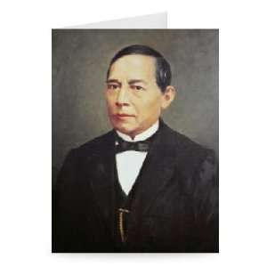 Portrait of Benito Juarez (1806 72), 1948   Greeting Card (Pack of 2 