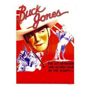 Buck Jones on Stock Window Card, 1936 People Premium Poster Print 