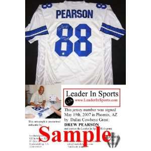 Drew Pearson Signed Jersey with Super Bowl Inscription  Dallas Cowboys