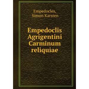   Carminum reliquiae Simon Karsten Empedocles  Books