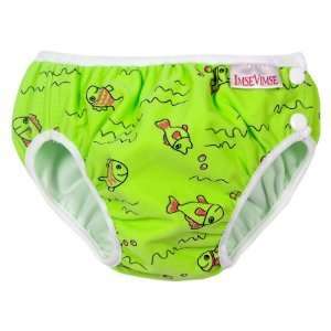  Imse Vimse Cloth Swim Diaper Green Fish XL(24 30lbs) Baby