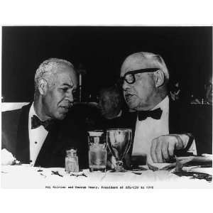  1970,Roy Wilkins with George Meany,president of AFL CIO 