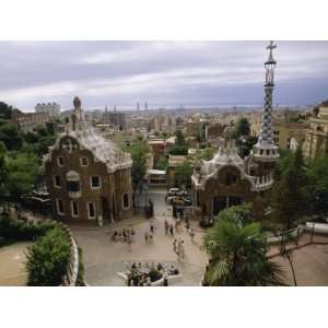  Entrance to Guell Park, Designed by Architect Antoni Gaudi 