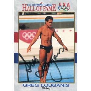  Greg Louganis Autographed 1991 USA Olympics No.50 Card 