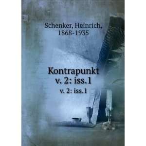    Kontrapunkt. v. 2 iss.1 Heinrich, 1868 1935 Schenker Books