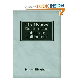   Doctrine an obsolete shibboleth Hiram Bingham  Books