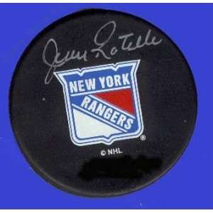 Jean Ratelle Autographed Hockey Puck 