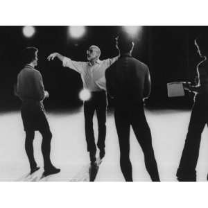  Choreographer Jerome Robbins Rehearsing Dancers at New 