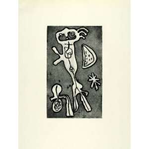  1958 Print Joan Miro Figure Art Star Abstraction Human 