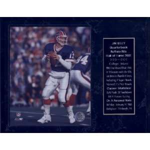  Jim Kelly   Buffalo Bills Hall of Fame 12 x 15 Plaque 