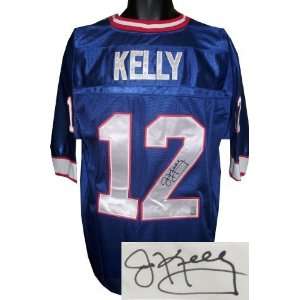  Jim Kelly Autographed/Hand Signed Buffalo Bills Blue 
