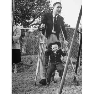  World War II Casualty Kenneth Porter Playing with His Son 