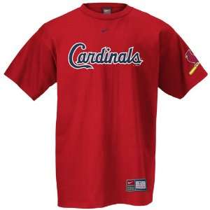 Nike St Louis Cardinals Red Practice IV T shirt  Sports 