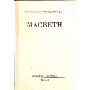  Macbeth Guglielmo Shakespeare Books