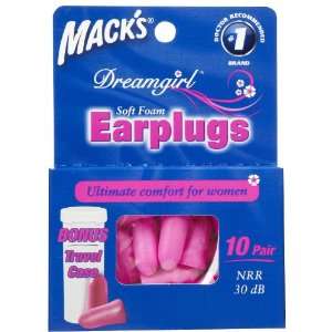  Macks Dreamgirl Foam Earplugs   10 pair 20, count, 10 