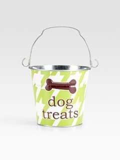 The Macbeth Collection   Bitsy Dog Treats Bucket/Houndstooth