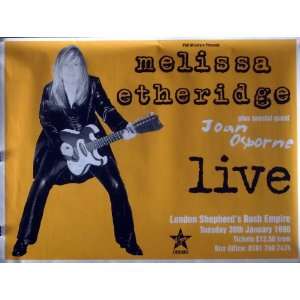 Melissa Etheridge 30x40 London Shepherds Bush Poster