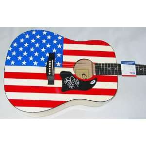 Nikka Costa Autographed Signed Flag Guitar & Proof PSA DNA