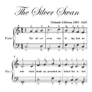   Swan Orlando Gibbons Easiest Piano Sheet Music Orlando Gibbons Books