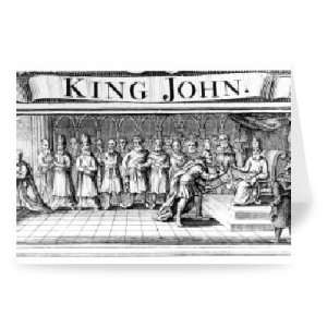 King John surrenders his crown to Pandulph   Greeting Card (Pack of 