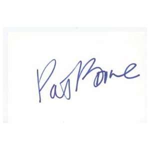 PAT BOONE Signed Index Card In Person
