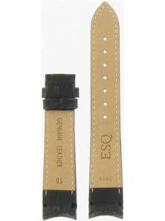 ESQ 18mm Black Alligator Grain Watch Band 57930 3909  