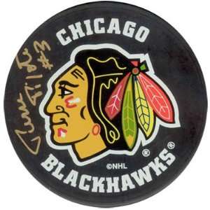  Pierre Pilote Autographed Chicago Blackhawks Puck Sports 