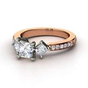  Caroline Ring, Princess Diamond 14K Rose Gold Ring 