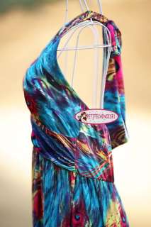 Summer Maxi Dress Padded Bohemia Exotic S M SL051  