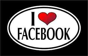 75 I LOVE FACEBOOK vinyl decal sticker FRIENDS  