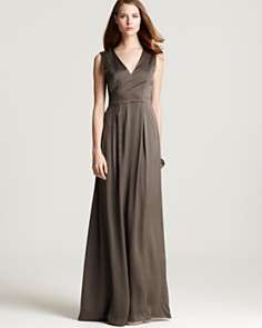 Theory Dress   Frost Poignant V Neck Maxi Dress