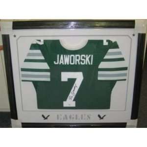 Ron Jaworski Autographed Uniform   Framed ~gai Coa~   Autographed NFL 