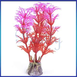 Aquarium Plant Fish Tank Grass Ornament Decoration Red Pink Grass 