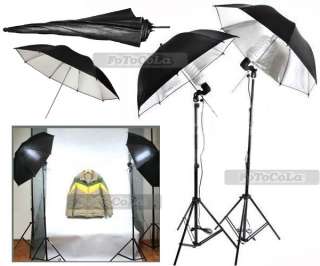 33 83cm studio flash reflector umbrella black silver  
