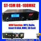   15M FM Radio broadcast transmitter PLL 88 108MHZ  RADIO Function