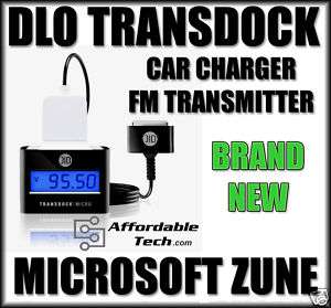 DLO TransDock micro FM Transmitter Microsoft Zune 80GB 836258540070 