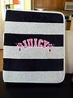   Couture Velour Rugby Stripe Zip Around School Binder Folder Notes