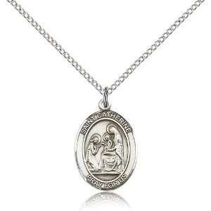  Sterling Silver St. Catherine of Siena Pendant Jewelry