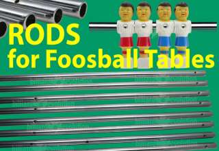 Set of 8 Hollow 5/8 inch Foosball Rods for Table Soccer  