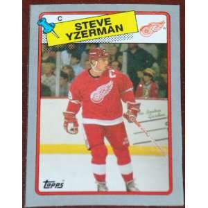 1988 89 Topps Steve Yzerman #L Detroit Red Wings Box Bottom NHL Hockey 