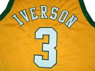 ALLEN IVERSON BETHEL HIGH SCHOOL JERSEY YELLOW NEW ANY SIZE KCO  