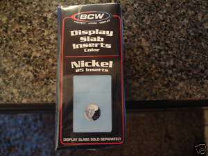NEW 25 PACK BCW COIN DISPLAY SLAB FOAM INSERTS NICKEL  