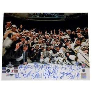  Bruins Stanley Cup Champions team signed 16x20 ENTIRE TEAM Thomas 