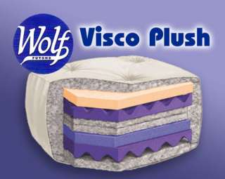 Twin Size  Wolf ViscoPlush, New Premium Futon Mattress  