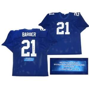 Tiki Barber New York Giants Autographed Embroidered Jersey
