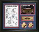 texas rangers line up card collection 24kt gold coin photo